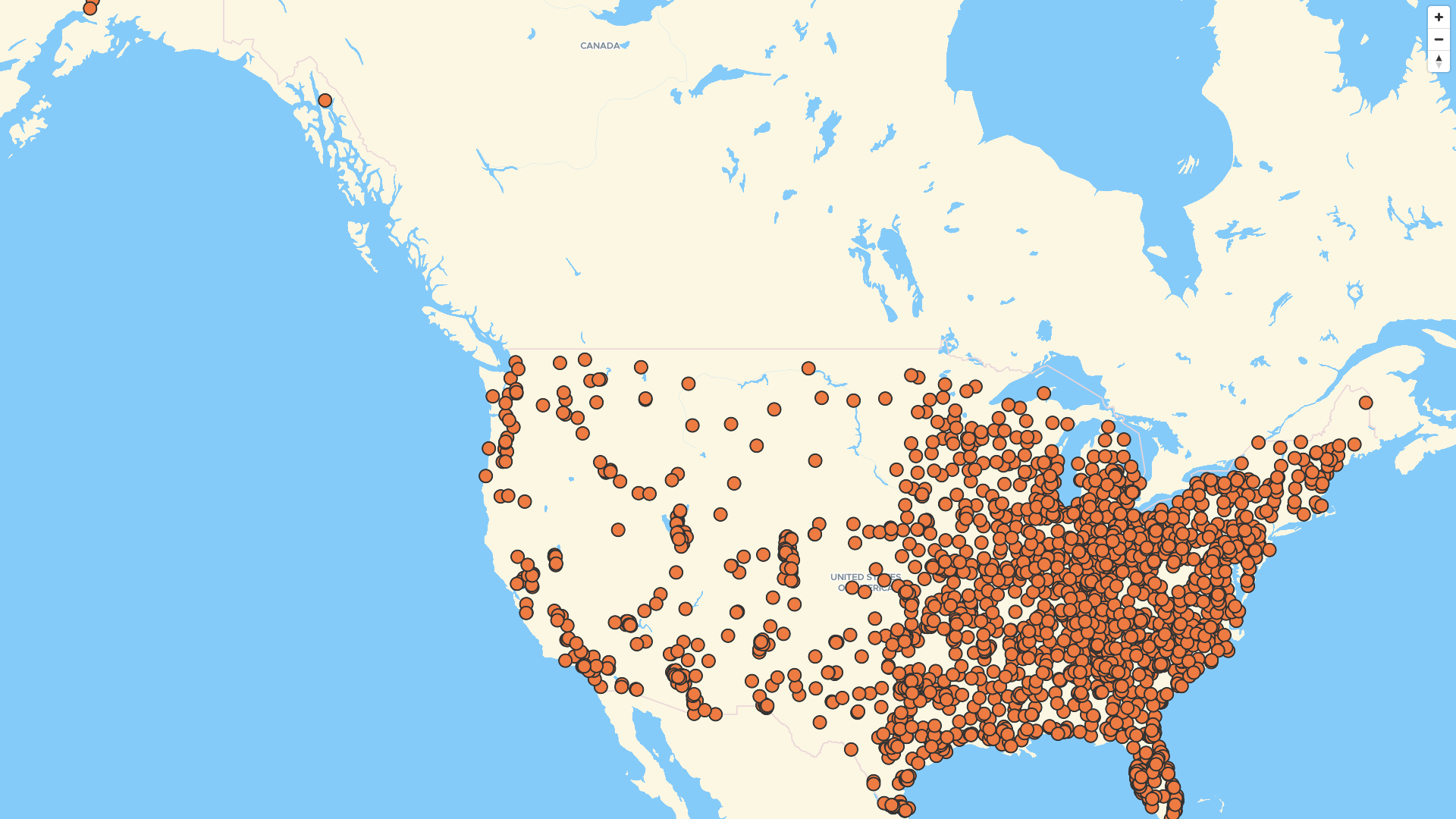 Map of Walmart Supercenter locations, US | Mapstack